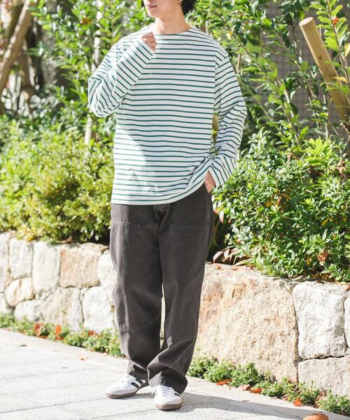 FORK&SPOON(フォークアンドスプーン)の「FORK&SPOON ボートネックボーダー(Tシャツ/カットソー・メンズ・ブルー系その他/グリーン系その他/グレー系その他・5/4)」の7枚目の写真