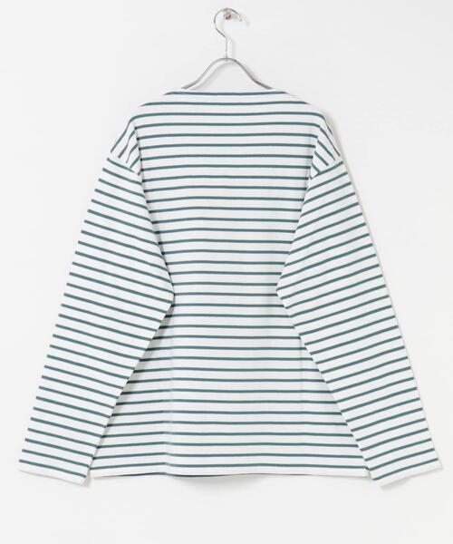 FORK&SPOON(フォークアンドスプーン)の「FORK&SPOON ボートネックボーダー(Tシャツ/カットソー・メンズ・ブルー系その他/グリーン系その他/グレー系その他・5/4)」の10枚目の写真