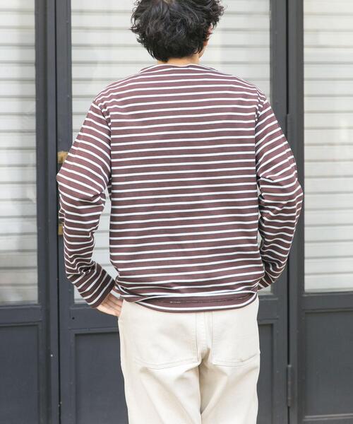 FORK&SPOON(フォークアンドスプーン)の「FORK&SPOON ボートネックボーダー(Tシャツ/カットソー・メンズ・ブルー系その他/グリーン系その他/グレー系その他・5/4)」の6枚目の写真