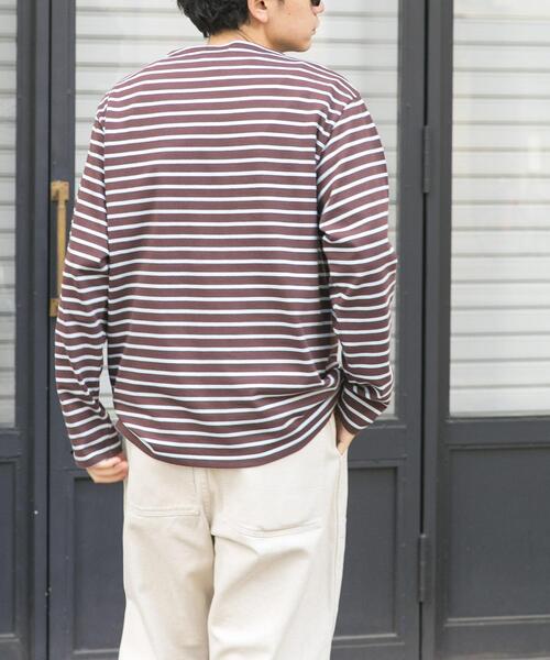 FORK&SPOON(フォークアンドスプーン)の「FORK&SPOON ボートネックボーダー(Tシャツ/カットソー・メンズ・ブルー系その他/グリーン系その他/グレー系その他・5/4)」の7枚目の写真