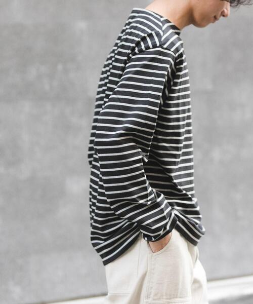 FORK&SPOON(フォークアンドスプーン)の「FORK&SPOON ボートネックボーダー(Tシャツ/カットソー・メンズ・ブルー系その他/グリーン系その他/グレー系その他・5/4)」の11枚目の写真