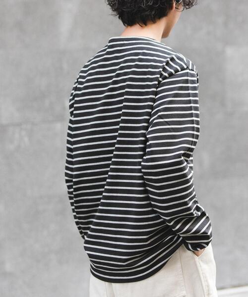 FORK&SPOON(フォークアンドスプーン)の「FORK&SPOON ボートネックボーダー(Tシャツ/カットソー・メンズ・ブルー系その他/グリーン系その他/グレー系その他・5/4)」の12枚目の写真