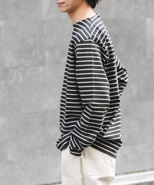 FORK&SPOON(フォークアンドスプーン)の「FORK&SPOON ボートネックボーダー(Tシャツ/カットソー・メンズ・ブルー系その他/グリーン系その他/グレー系その他・5/4)」の14枚目の写真