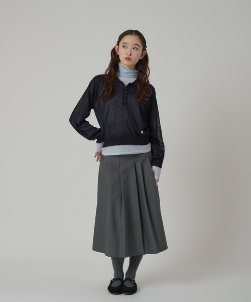 MUHET（ミュエータ）の「sheer turtleneck inner / シアータートルインナー（その他トップス・レディース・ピンク/ライトブルー/オフホワイト/杢グレー・FREE）」の11枚目の写真