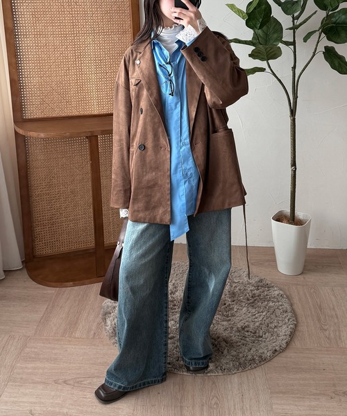 MUHET（ミュエータ）の「sheer turtleneck inner / シアータートルインナー（その他トップス・レディース・ピンク/ライトブルー/オフホワイト/杢グレー・FREE）」の16枚目の写真