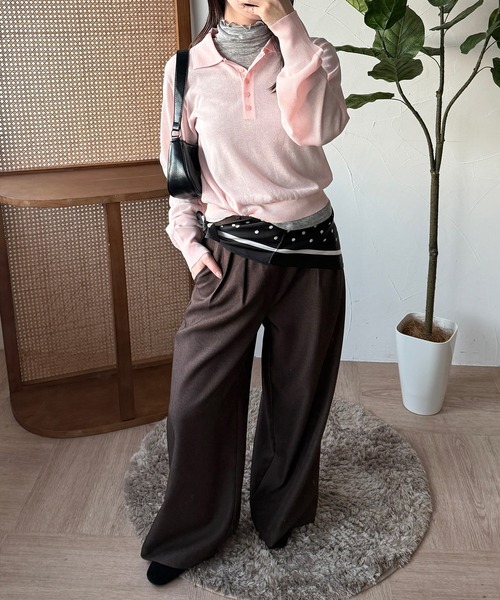 MUHET(ミュエータ)の「sheer turtleneck inner / シアータートルインナー(その他トップス・レディース・ピンク/ライトブルー/オフホワイト/杢グレー・FREE)」の22枚目の写真