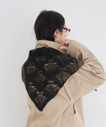 IENA LA BOUCLE | IENA LA BOUCLE R/Lサテンレースコンビバブーシュカ(バンダナ/スカーフ)