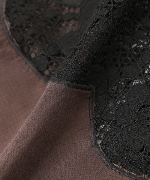 IENA LA BOUCLE（イエナラブークル）の「IENA LA BOUCLE R/Lサテンレースコンビバブーシュカ（バンダナ/スカーフ・レディース・ブラウン・FREE）」の13枚目の写真