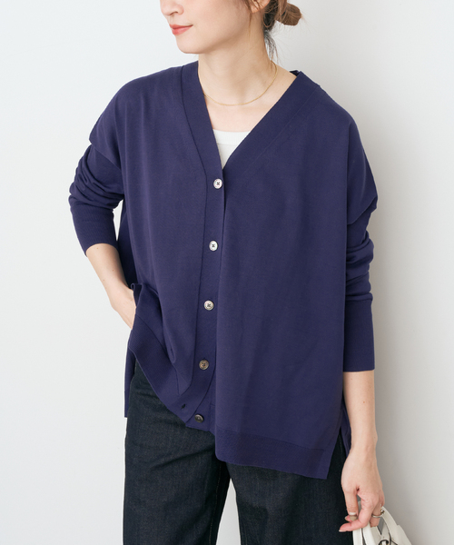 Spick & Span（スピックアンドスパン）の「Emil cotoni Vネックカーディガン（カーディガン/ボレロ・レディース・ピンク系その他/ネイビー/キャメル・FREE）」の10枚目の写真