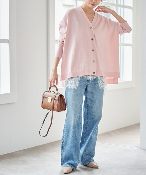 Spick & Span（スピックアンドスパン）の「Emil cotoni Vネックカーディガン（カーディガン/ボレロ・レディース・ピンク系その他/ネイビー/キャメル・FREE）」の19枚目の写真