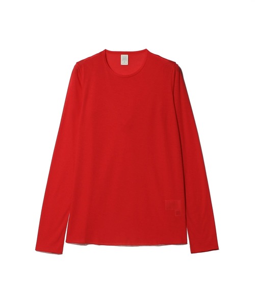 ESTNATION（エストネーション）の「GOOD PEOPLE GOOD STITCHING GOOD PRODUCT for ESTNATION / シアー天竺ロンT（Tシャツ/カットソー・レディース・ホワイト/レッド/ブラック・FREE）」の3枚目の写真