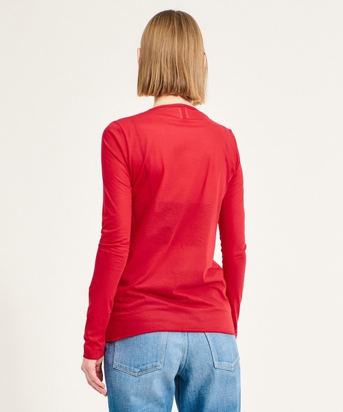 ESTNATION(エストネーション)の「GOOD PEOPLE GOOD STITCHING GOOD PRODUCT for ESTNATION / シアー天竺ロンT(Tシャツ/カットソー・レディース・ホワイト/レッド/ブラック・FREE)」の8枚目の写真