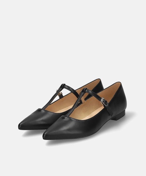 MAMIAN（マミアン）の「Tストラップ フラットパンプス（パンプス・レディース・シルバー/ブラック・25.0cm/24.5cm/24.0cm/23.5cm/23.0cm/22.5cm）」の12枚目の写真