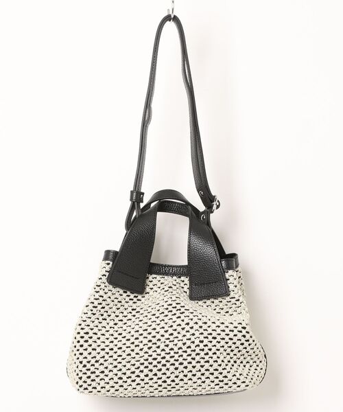 RIPANI(リパーニ)の「【RIPANI】サマーツイードレザーコンビバッグ(Q66437)(ハンドバッグ・レディース・ブラック系その他・ALL)」の2枚目の写真