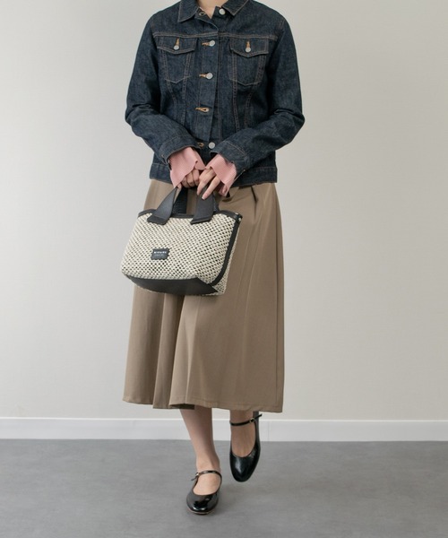 RIPANI(リパーニ)の「【RIPANI】サマーツイードレザーコンビバッグ(Q66437)(ハンドバッグ・レディース・ブラック系その他・ALL)」の7枚目の写真