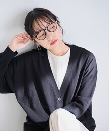 シアーニット Vネックカーディガン
