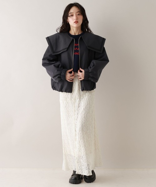 RAGEBLUE（レイジブルー）の「セーラーカラーブルゾン（ブルゾン・レディース・ベージュ/グレー・FREE）」の21枚目の写真