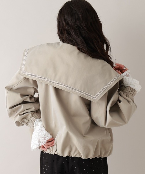 RAGEBLUE（レイジブルー）の「セーラーカラーブルゾン（ブルゾン・レディース・ベージュ/グレー・FREE）」の10枚目の写真