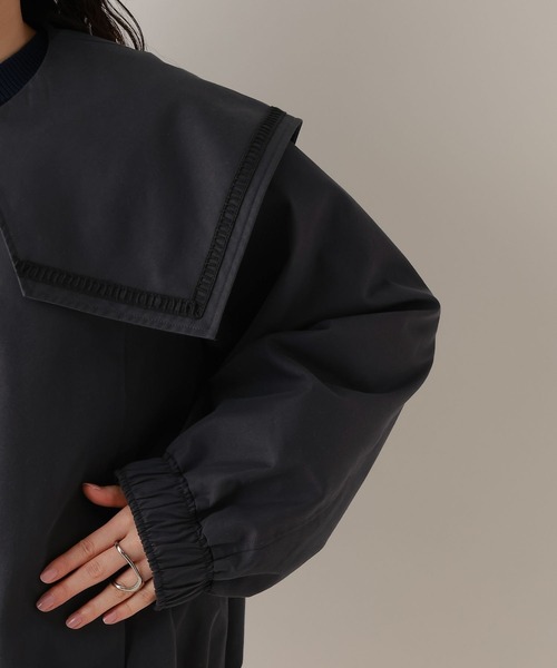 RAGEBLUE（レイジブルー）の「セーラーカラーブルゾン（ブルゾン・レディース・ベージュ/グレー・FREE）」の15枚目の写真