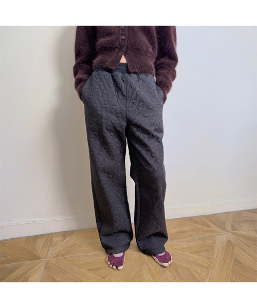 DIAGONAL(ダイアゴナル)の「HEART STITCHED PADDING PANTS (black)(その他パンツ・レディース・その他・FREE)」の1枚目の写真
