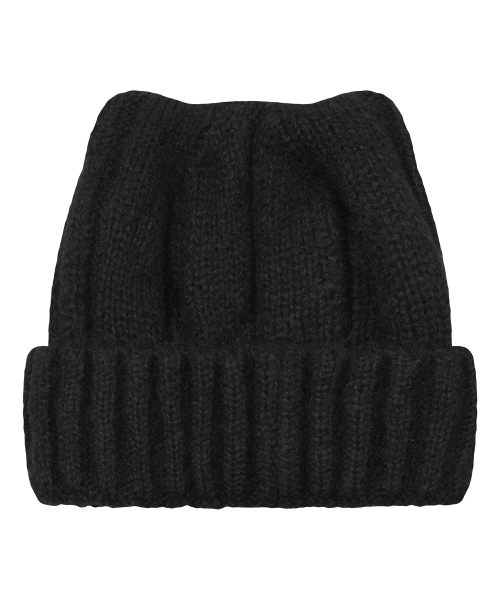 MUCENT(ムセント)の「ミスティレザーパッチキャットビーニー(ニットキャップ/ビーニー・レディース・ブラック・FREE)」の2枚目の写真