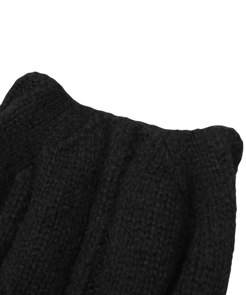 MUCENT(ムセント)の「ミスティレザーパッチキャットビーニー(ニットキャップ/ビーニー・レディース・ブラック・FREE)」の4枚目の写真