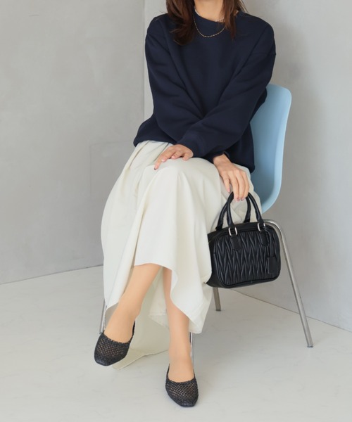 VIVIAN(ヴィヴィアン)の「サッ!と履けるシアーラフィアメッシュフラットシューズ(パンプス・レディース・ダークブラウン/ブラック/アイボリー・S/M/L/LL)」の13枚目の写真