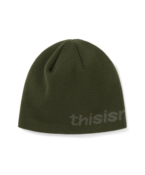 thisisneverthat(ディスイズネバーザット)の「SP-Logo No Cuff Beanie(ニットキャップ/ビーニー・メンズ・オフホワイト/ライトグリーン/ブラック/オリーブ・FREE)」の3枚目の写真
