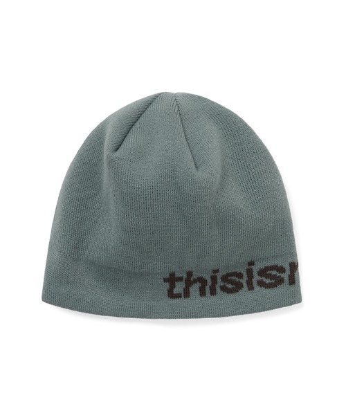 thisisneverthat(ディスイズネバーザット)の「SP-Logo No Cuff Beanie(ニットキャップ/ビーニー・メンズ・オフホワイト/ライトグリーン/ブラック/オリーブ・FREE)」の4枚目の写真