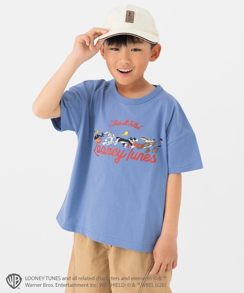 Looney Tunes(ルーニーテューンズ)の「〈ルーニー・テューンズ〉半袖Tシャツ(Tシャツ/カットソー・キッズ・チャコールグレー/グレイッシュブルー・130cm/120cm/110cm/100cm/90cm/140cm)」の2枚目の写真
