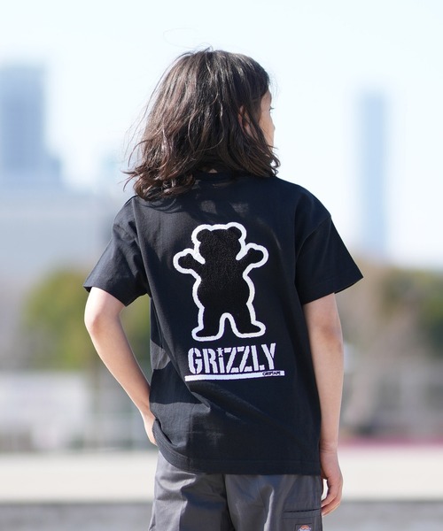 GRIZZLY(グリズリー)の「GRIZZLY/グリズリー キッズ 半袖 Tシャツ バックプリント 75163027(Tシャツ/カットソー・キッズ・ホワイト/ブラック・130cm/150cm/140cm/160cm)」の2枚目の写真