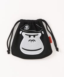 ごリラックス（ゴリラックス）の「まもるさんの洗える巾着 メッシュ巾着ポーチ（ポーチ）」