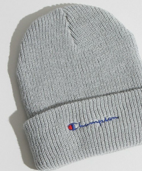 Champion(チャンピオン)の「∴WEGO/Championニットキャップ(ニットキャップ/ビーニー・メンズ・ブラック/サックスブルー/グレー/ブルー/ホワイト/ピンク/レッド・FREE)」の4枚目の写真