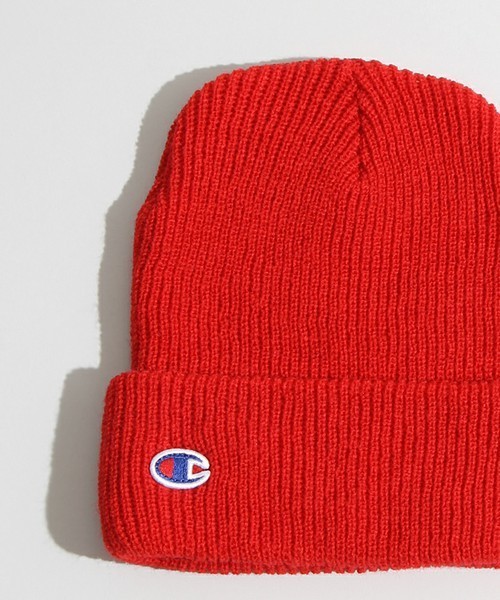 Champion(チャンピオン)の「∴WEGO/Championニットキャップ(ニットキャップ/ビーニー・メンズ・ブラック/サックスブルー/グレー/ブルー/ホワイト/ピンク/レッド・FREE)」の7枚目の写真