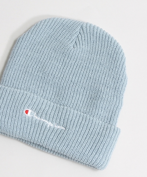 Champion(チャンピオン)の「∴WEGO/Championニットキャップ(ニットキャップ/ビーニー・メンズ・ブラック/サックスブルー/グレー/ブルー/ホワイト/ピンク/レッド・FREE)」の5枚目の写真