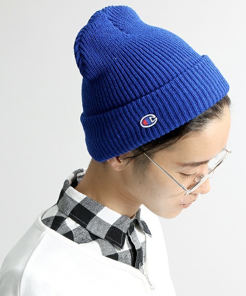 Champion(チャンピオン)の「∴WEGO/Championニットキャップ(ニットキャップ/ビーニー・メンズ・ブラック/サックスブルー/グレー/ブルー/ホワイト/ピンク/レッド・FREE)」の14枚目の写真