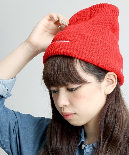 Champion(チャンピオン)の「∴WEGO/Championニットキャップ(ニットキャップ/ビーニー・メンズ・ブラック/サックスブルー/グレー/ブルー/ホワイト/ピンク/レッド・FREE)」の15枚目の写真