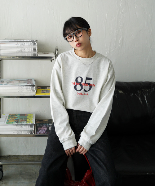 Chillfar(チルファー)の「度詰め天竺アソートデイリープリントロンT(Tシャツ/カットソー・レディース・ブラック系1/ホワイト系1/グレー系1/アイボリー系1/ネイビー系1/ホワイト/ホワイト系/ブラック/ネイビー系2/グレー系/アイボリー系/ネイビー系/ブラック系/チャコール/オートミール・FREE)」の12枚目の写真