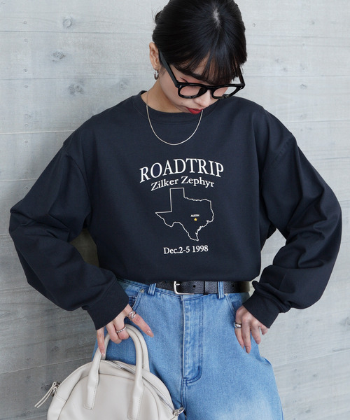 Chillfar(チルファー)の「度詰め天竺アソートデイリープリントロンT(Tシャツ/カットソー・レディース・ブラック系1/ホワイト系1/グレー系1/アイボリー系1/ネイビー系1/ホワイト/ホワイト系/ブラック/ネイビー系2/グレー系/アイボリー系/ネイビー系/ブラック系/チャコール/オートミール・FREE)」の14枚目の写真