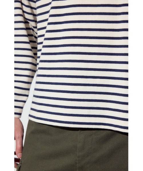 AZUL by moussy(アズールバイマウジー)の「ボーダー長袖トップス(Tシャツ/カットソー・メンズ・ブラック系その他/グレー系その他/ホワイト系その他・MEDIUM/LARGE)」の14枚目の写真