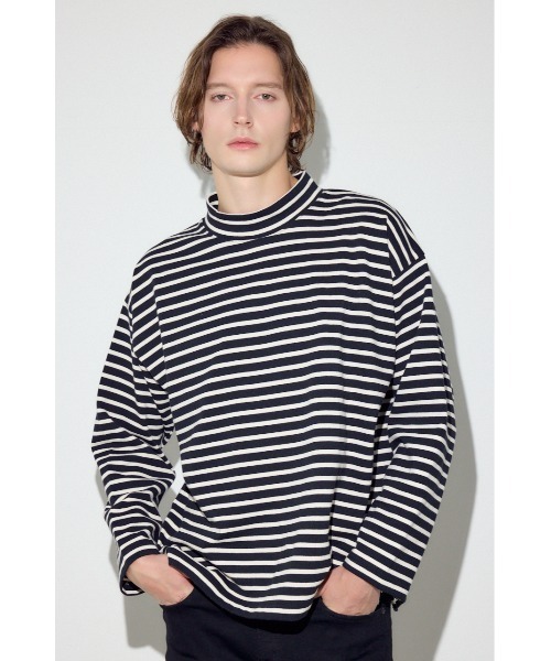 AZUL by moussy(アズールバイマウジー)の「ボーダー長袖トップス(Tシャツ/カットソー・メンズ・ブラック系その他/グレー系その他/ホワイト系その他・MEDIUM/LARGE)」の15枚目の写真