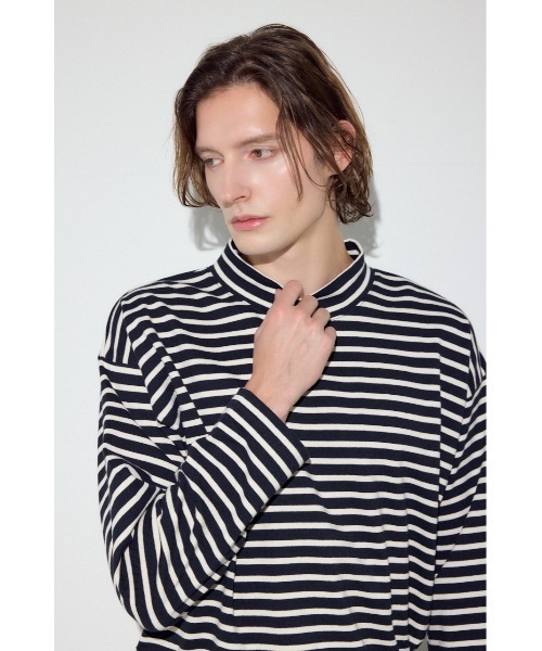 AZUL by moussy(アズールバイマウジー)の「ボーダー長袖トップス(Tシャツ/カットソー・メンズ・ブラック系その他/グレー系その他/ホワイト系その他・MEDIUM/LARGE)」の16枚目の写真