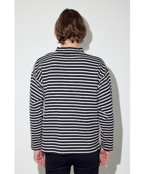 AZUL by moussy(アズールバイマウジー)の「ボーダー長袖トップス(Tシャツ/カットソー・メンズ・ブラック系その他/グレー系その他/ホワイト系その他・MEDIUM/LARGE)」の21枚目の写真