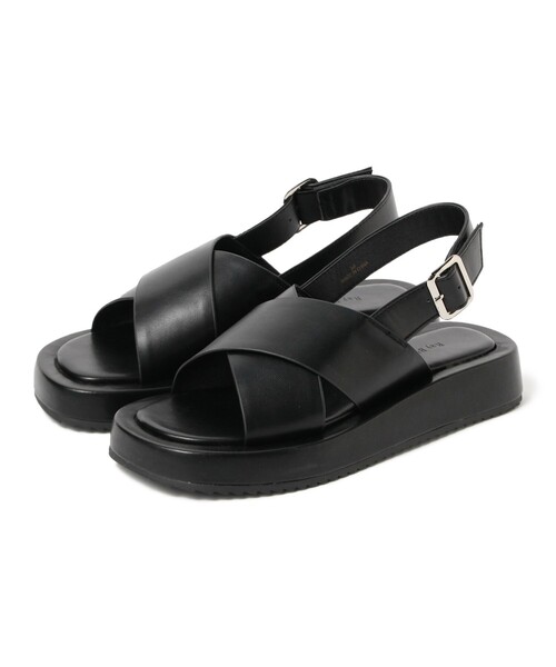 Ray BEAMS（レイビームス）の「【8/6 再値下げ】クロス ベルト サンダル 26SS（サンダル・レディース・ブラック/シルバー・37/38/36）」の5枚目の写真