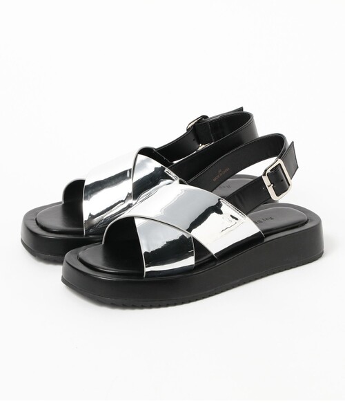 Ray BEAMS（レイビームス）の「【8/6 再値下げ】クロス ベルト サンダル 26SS（サンダル・レディース・ブラック/シルバー・37/38/36）」の10枚目の写真