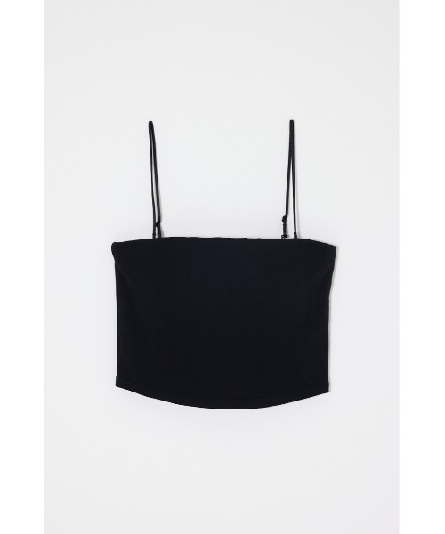 MOUSSY（マウジー）の「SQUARE NECK BARE キャミトップス（キャミソール・レディース・ブラック/ホワイト・2/0/1）」の5枚目の写真