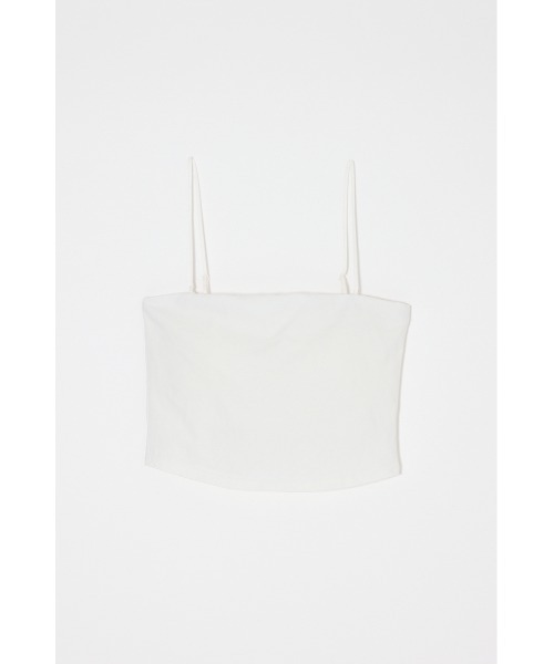 MOUSSY（マウジー）の「SQUARE NECK BARE キャミトップス（キャミソール・レディース・ブラック/ホワイト・2/0/1）」の9枚目の写真