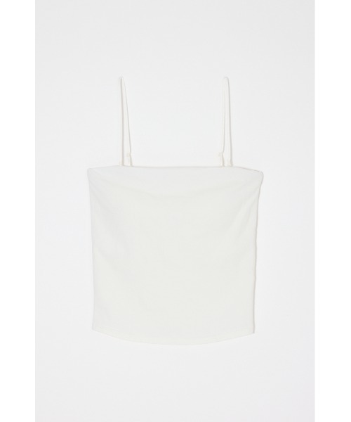 MOUSSY（マウジー）の「SQUARE NECK BARE キャミトップス（キャミソール・レディース・ブラック/ホワイト・2/0/1）」の10枚目の写真