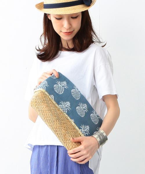 Ray BEAMS（レイビームス）の「Ctrl freak / パイナップル　クラッチ（クラッチバッグ・レディース・ホワイト/ブルー・ONE SIZE）」の10枚目の写真