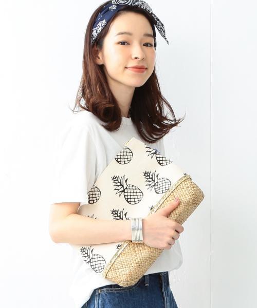 Ray BEAMS（レイビームス）の「Ctrl freak / パイナップル　クラッチ（クラッチバッグ・レディース・ホワイト/ブルー・ONE SIZE）」の11枚目の写真